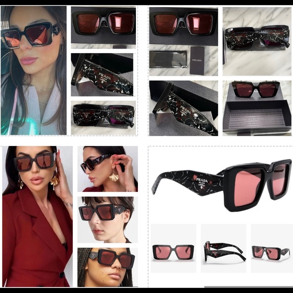 PRADA COLORFUL COLLECTION WITH THE ICONIC PRADA TRIANGLE LOGO 2022 SUNGLASSES - Picture 6 of 16